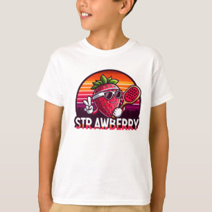 Strawberry Pickleball at Sunset T-Shirt