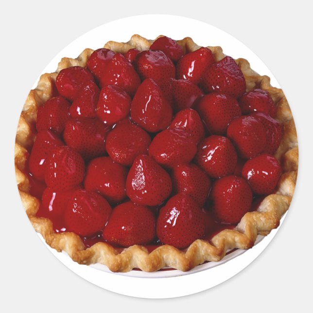 Strawberry Pie Classic Round Sticker (Front)