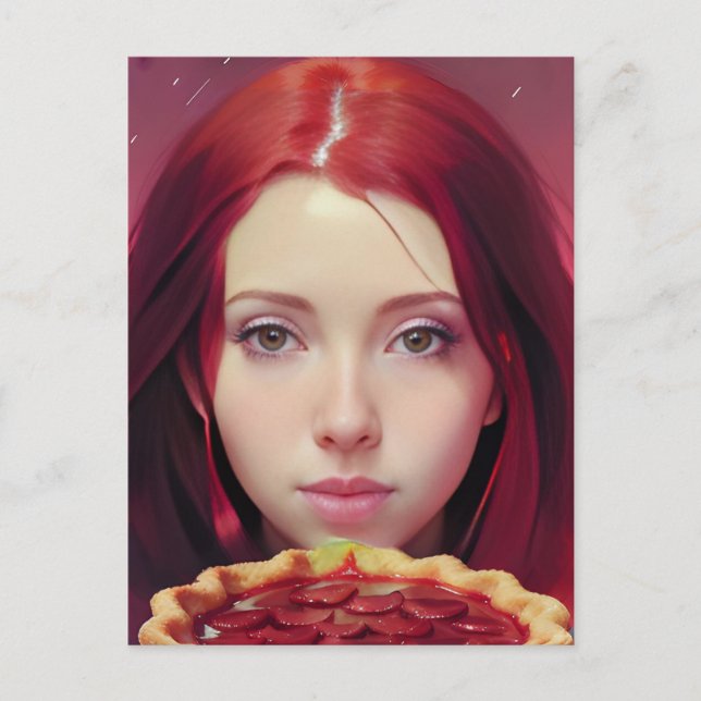 Strawberry Pie Goddess Postcard (Front)