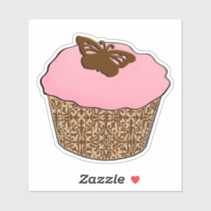 Strawberry Pink Frosted Cupcake