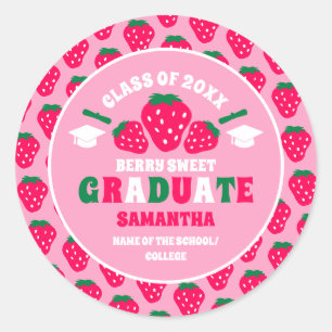 Strawberry Pink Graduation Envelope Seals