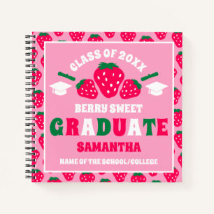Strawberry Pink Graduation Party Guest Book