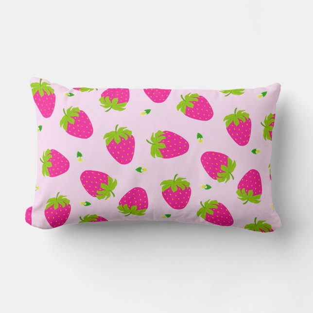 Strawberry Pink Lumbar Cushion (Front)
