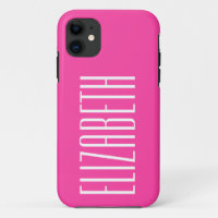 Strawberry Pink Solid Colour | Minimalist Name