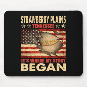 Strawberry Plains Tennessee Usa Flag 4th Of July Mouse Pad