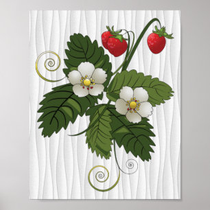 Strawberry Plant Poster