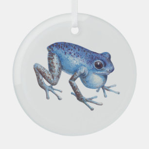 Strawberry Poison dart frog Glass Tree Decoration