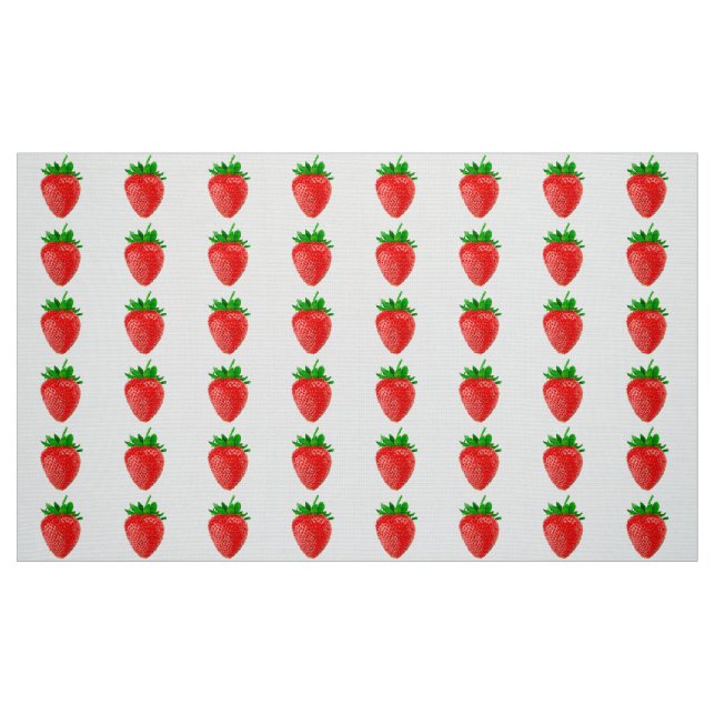 Strawberry Polyester Poplin Fabric  (Fat Quarter)