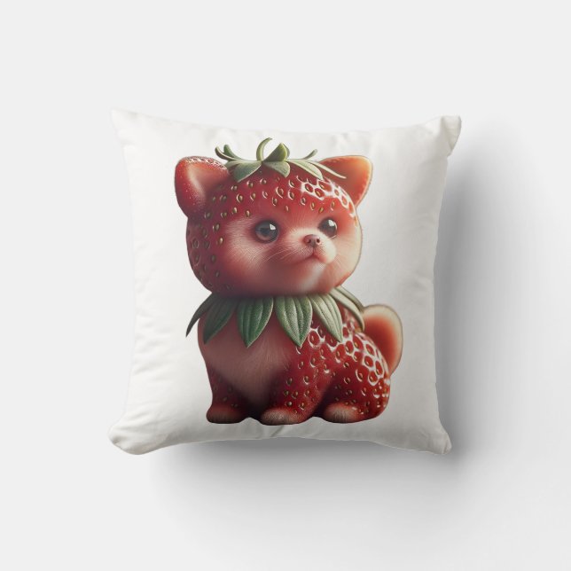 Strawberry Pomeranian Cushion (Front)