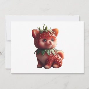 Strawberry Pomeranian Invitation