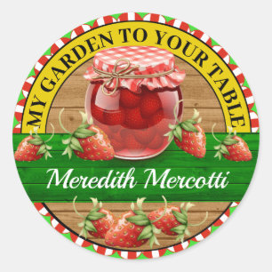 Strawberry Preserves Classic Round Sticker