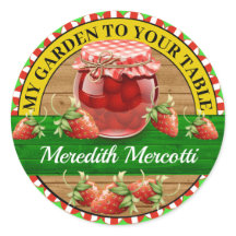 Strawberry Preserves Classic Round Sticker