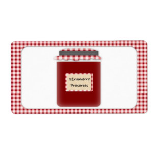 Strawberry Preserves Jar Label