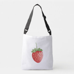 Strawberry Print Crossbody Bag