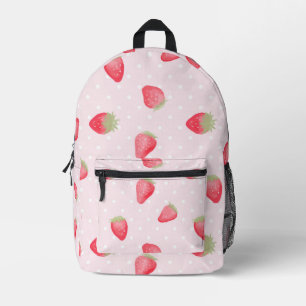Strawberry Printed Backpack