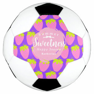 Strawberry Purple Soccer Ball