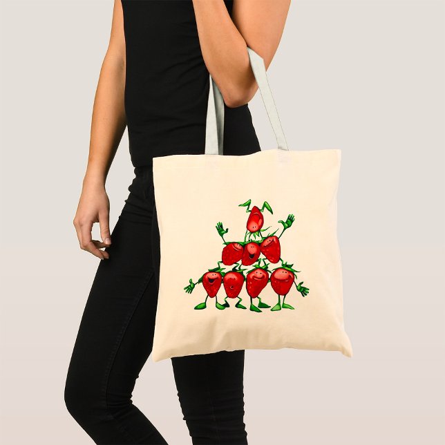 Strawberry Pyramid Tote Bag (Creator Uploaded)