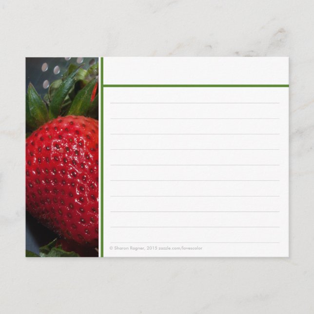 Strawberry Recipe Card (Front)
