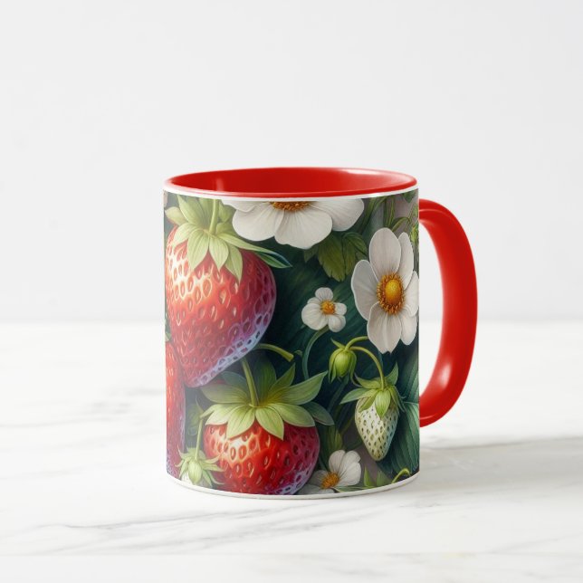 Strawberry Red Berry Combo Mug (Front Right)