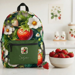 Strawberry Red Berry Fruit Backpack