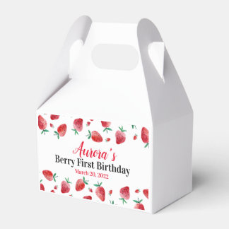 Strawberry Red Birthday Favour Box Gable Box