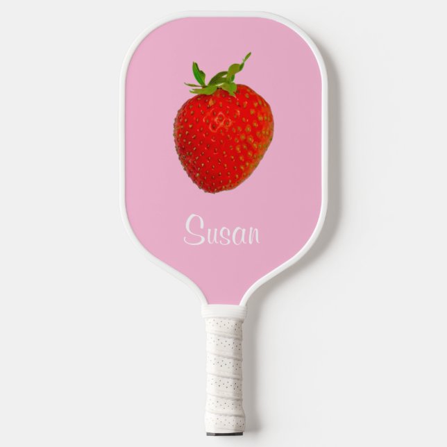 Strawberry Red Pink 4Susan Pickleball Paddle (Front)
