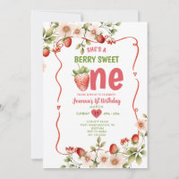 Strawberry Red Sweet One Berry 1st Birthday