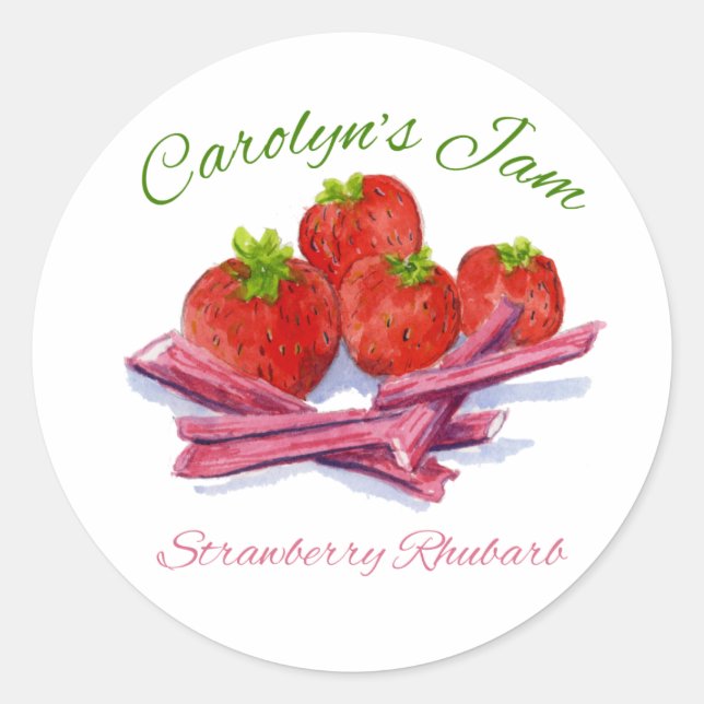 strawberry rhubarb label (Front)