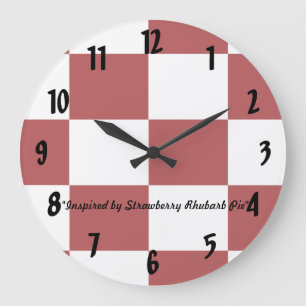 Strawberry Rhubarb Pie Large Clock