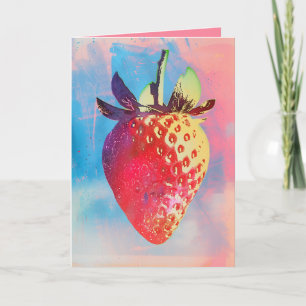 Strawberry Risograph Invitation