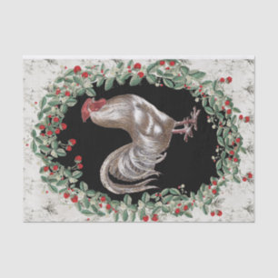 Strawberry Rooster One Tissue Paper