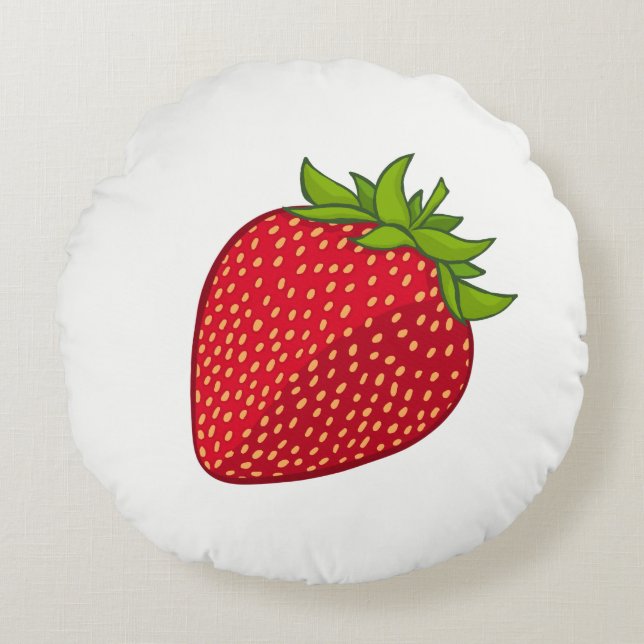Strawberry Round Cushion (Front)