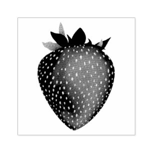 strawberry rubber stamp