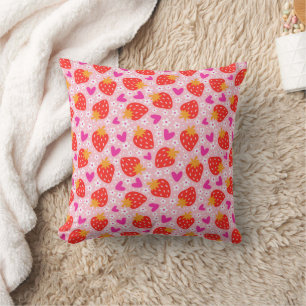 Strawberry Seamless Pattern Cushion