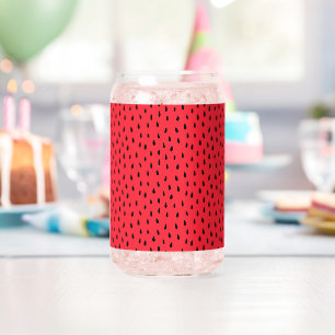 Strawberry Seeds Can Glass