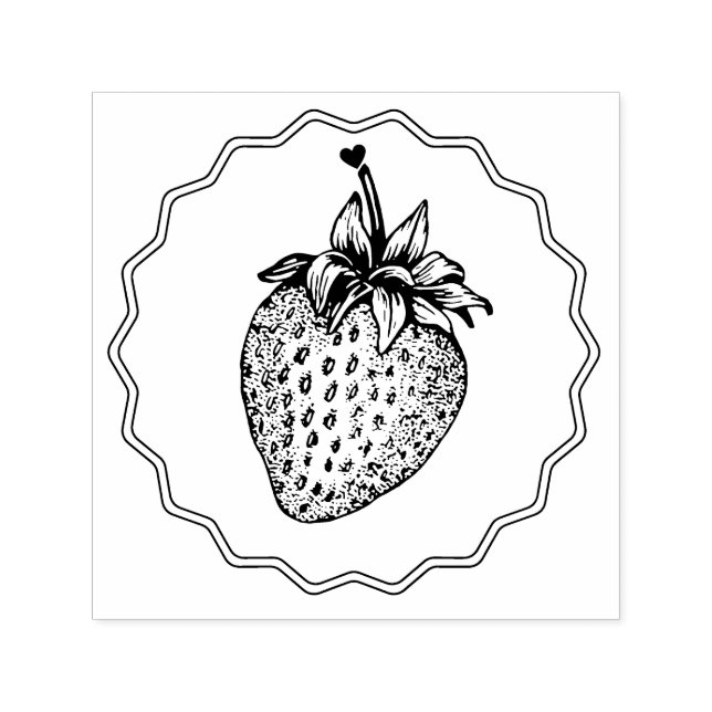 Strawberry Self-inking Stamp (Design)
