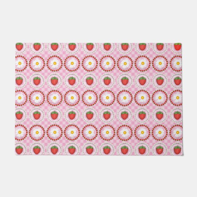 Strawberry Serenade  Doormat (Front)