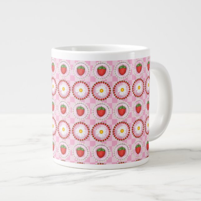 Strawberry Serenade  Large Coffee Mug (Front Right)