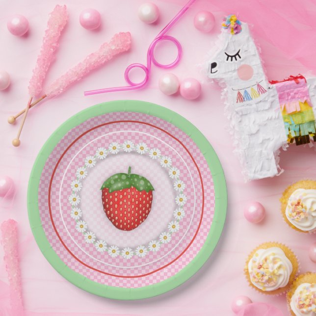Strawberry Serenade  Paper Plate (Party)