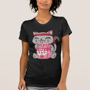 Strawberry Shake Strawberry Milk Cat Kawaii Neko A T-Shirt