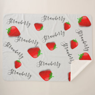 Strawberry Sherpa Blanket