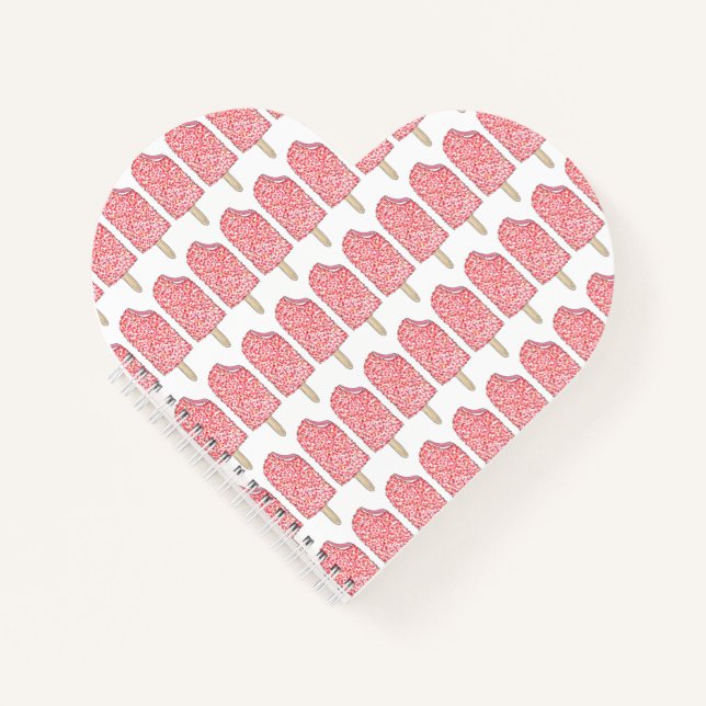 Strawberry Shortcake Eclair Ice Cream Pop Popsicle Notebook (Front)