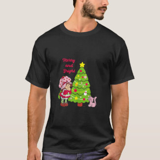 Strawberry Shortcake Merry And Bright Christmas Tr T-Shirt