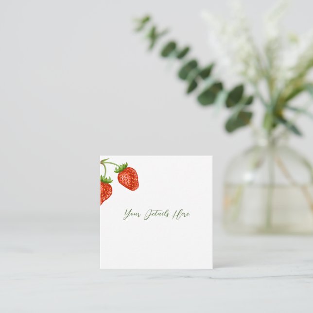 Strawberry Shortcake Wedding Enclosure Card (Standing Front)