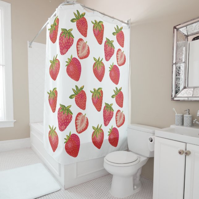 Strawberry Shower Curtain (In Situ)