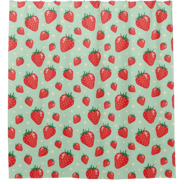 Strawberry Shower Curtain (Front)