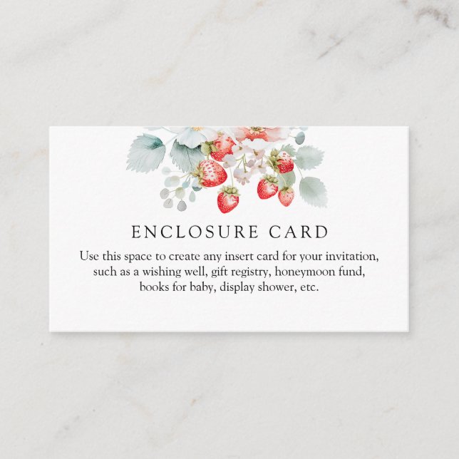 Strawberry Shower Enclosure Card (Front)