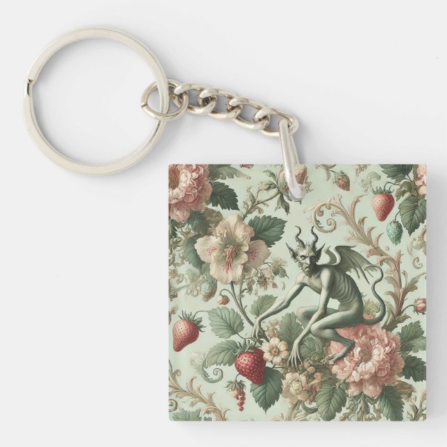 Strawberry Sins – Gothic Baroque Key Ring (Front)