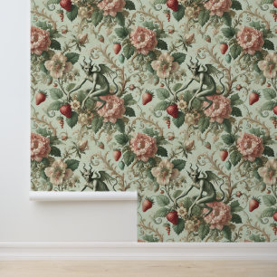 Strawberry Sins – Gothic Baroque Wallpaper