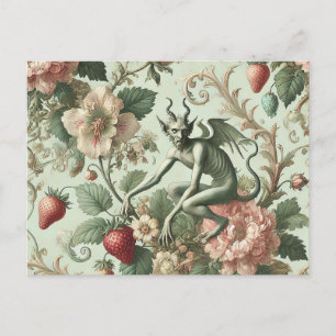 Strawberry Sins – Gothic Victorian  Holiday Postcard